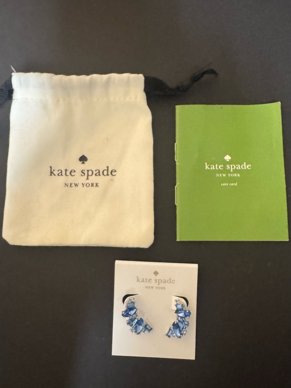 kate spade Blue Crystal Accent Earrings